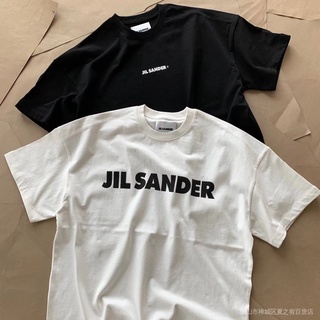 [S-5XL] [SR-STUDIO] Jilsander 2022ss เสื้อยืดคอกลม แขนสั้น พิมพ์ลายตัวอักษร สีขาว สไตล์คลาสสิก สําหรับผู้หญิง และผู้ชาย