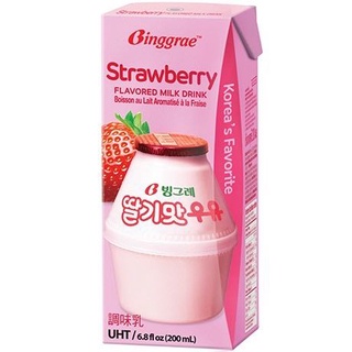 Binggrae strawberry milk บิงกือเร นมสตอเบอรี่
