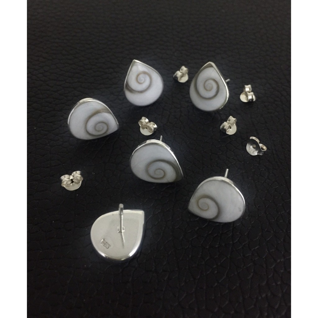 ไม่ต้องเสียค่าส่ง(ส่งฟรีไม่ต้องใช้โค้ช) ต่างหูเงินแท้ 925 แบบติดหู งานส่งออก  silver earrings ต่างหู