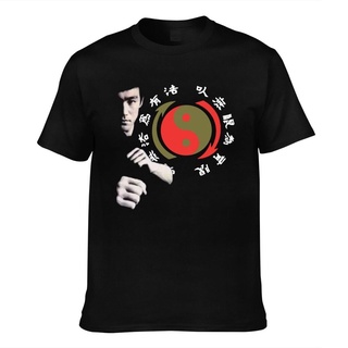 ใหม่ ราคาถูก เสื้อยืดลําลอง ผ้าฝ้าย แขนสั้น คอกลม พิมพ์ลาย Bruce Lee Jet Kune Do Ying Yang สําหรับผู้ชาย