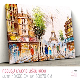 ภาพแต่งบ้าน กรอบรูปแต่งบ้าน พร้อมแขวน เมืองปารีส ภาพ abstract