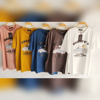 เสื้อยืด Oversize ลายSnoopy รอบอก32-40นิ้ว