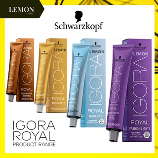 Schwarzkopf Professional Igora Royal Range (High Lift,Fashion light,Absolute,Power Brown) 60ml