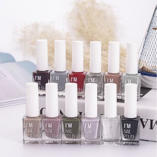 ยาทาเล็บ สีทาเล็บ ธรรมดาไม่ต้องอบ (สี01-36) BK Im Nail Polish 9ML.