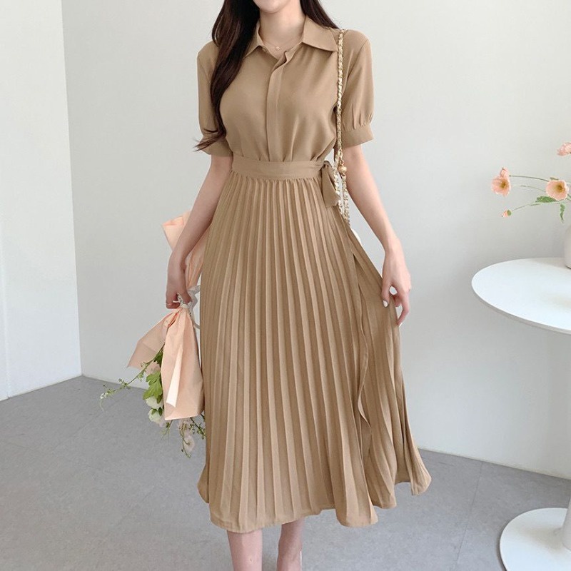 CORDELIA KOREAN DRESS - SUMMER ELEGANT MIDI DRESS KOREAN LATEST