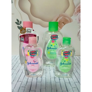 johnson baby oil จอห์นสัน เบบี้ออยล์ สีเขียวและสีชมพูมีขนาด 50 ML และ 125 ml