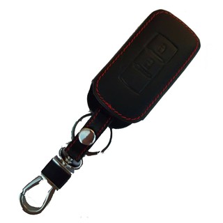 ซองหนังหุ้มกุญแจรถ สำหรับ Mitsubushi รุ่น Mirage ,Attrage ,Triton ,Pajero Smart Key - สีดำ