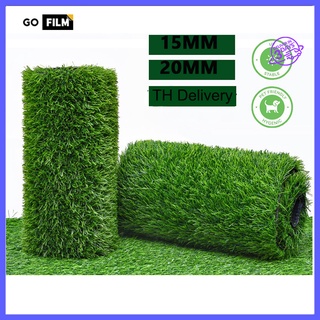 【Ready stock】15mm/20mm พรมหญ้าเทียมสีเขียวตกแต่งในร่มและกลางแจ้งสำหรับ Home Garden Wall Deco