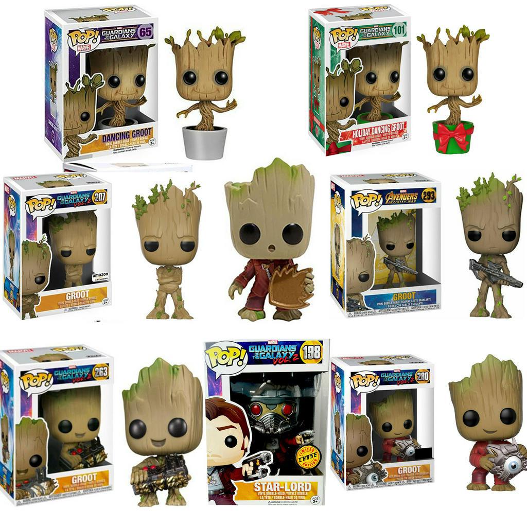 FUNKO ฟังโก้ป๊อป! Guardians of the Galaxy Groot Star-Lord Action Figure Collection ของเล่นตุ๊กตาโมเด