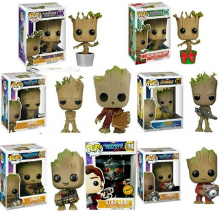 Funko Pop!  โมเดลฟิกเกอร์ Guardians of the Galaxy Groot Star-Lord ของเล่นสะสม สําหรับเด็ก