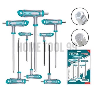 Total ประแจแอล ปลายหกเหลี่ยม หัวบอลด้ามตัวที 1.5 - 8มม (8 ตัวชุด) THHW8082 THHW8081 ประแจหกเหลี่ยม กุญแจหกเหลี่ยม