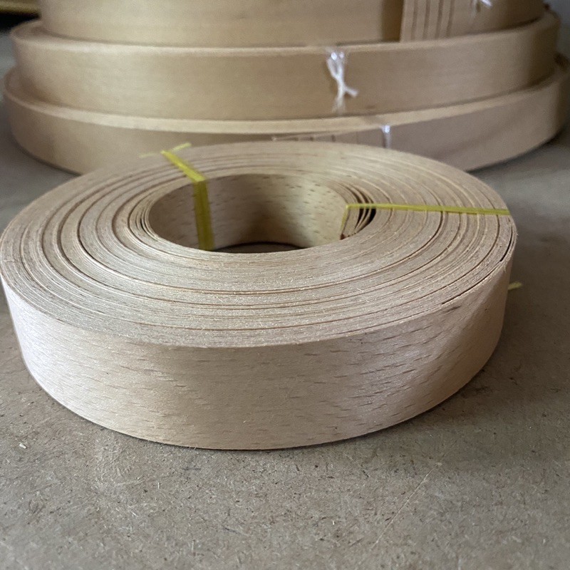 ไม้วีเนียบีช wood veneer Beech 1ม้วน = 10เส้น ขนาด หนา 0.3 มม. ยาว 8ฟุต