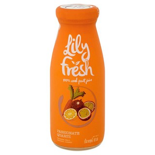 ว๊าว🍟 ลิลลี่เฟรช น้ำส้ม 50% ผสมน้ำเสาวรส 40% ผสมน้ำแครอท 10% 180มล. Lily Fresh 50% orange juice with 40% passion fruit j