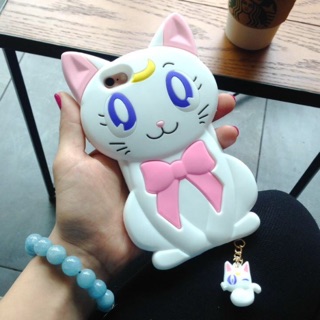 พร้อมส่ง เคสแมวลูน่าสีขาวสำหรับไอโฟน6/6s มีที่ห้อยตามในรูปเป๊ะค่ะ สินค้านำเข้าจ้า ราคา 170 บาทส่งฟรี สีอื่นก็มีน้า