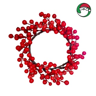 หรีดคริสต์มาส หรีดเบอร์รี่ ขนาด 6,12,14 นิ้ว Christmas wreaths สำหรับตกแต่งเทศการคริสต์มาส ปีใหม่