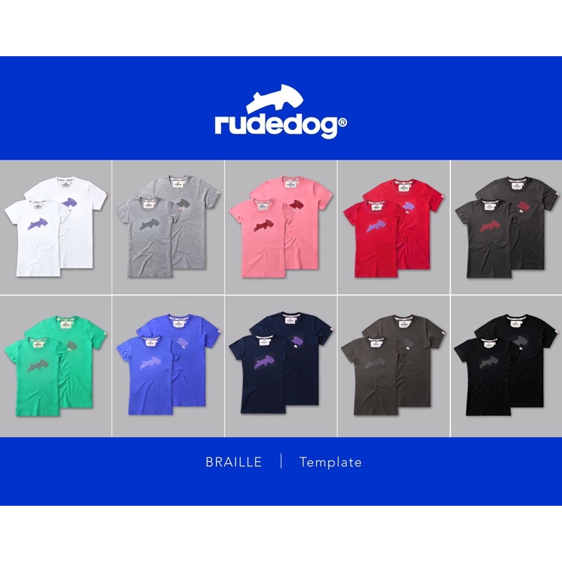 🔥ลดล้างสตอก Rudedog  Braille เสื้อยืด ของแท้