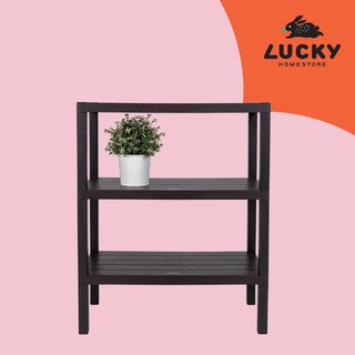 LUCKY HOME ชั้นวางพลาสติกลายไม้ 3 ชั้น หน้ากว้าง 60 cm สูง 73 cm AE-30603