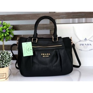 💯 Prada กระเป๋าสะพายข้างวัสดุหนังแกะสังเคราะห์อย่างดี 🍭