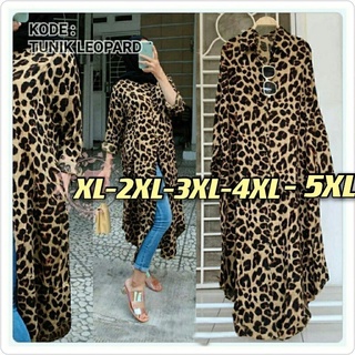 Bg เสื้อทูนิค LEOPARD XL XXL XXXL 4XL Tunic LEOPARD LEOPARD Tunic MACAN MINI Dress LEOPARD Tunic