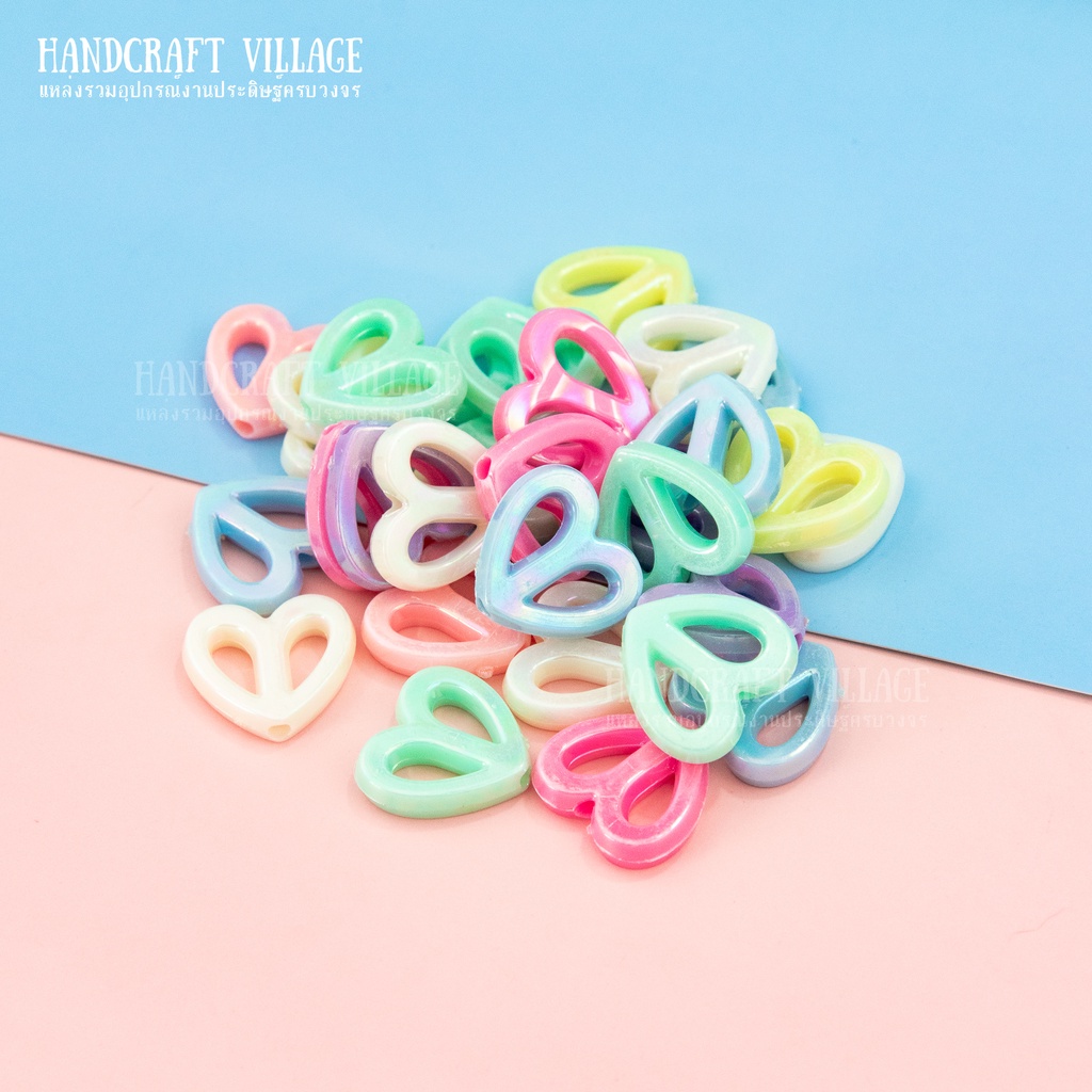 ลูกปัดพาสเทลเหลือบรุ้ง แพ็ค50กรัม/100กรัม ลูกปัดตกแต่ง ลูกปัดหัวใจ ดาว ลูกปัดร้อยสายคล้องแมส ลูกปัดร้อยเชือก โฮโลแกรม - รูปที่ 2