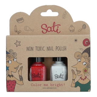 SATI - สีทาเล็บ NAIL POLISH RED &amp; WHITE NP001