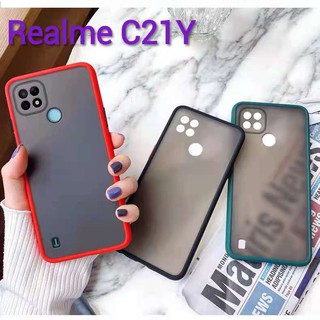 Realme C25Y(พร้​อมส่งในไทย)เคสขอบนิ่มหลังแข็งขุ่นคลุมกล้องRealme C25Y/Realme C21Y