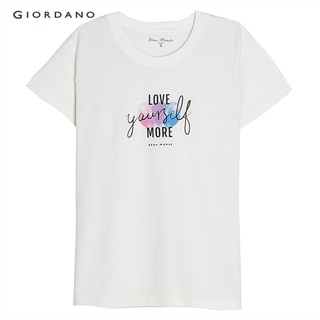 GIORDANO Online Exclusive เสื้อยืดผู้หญิง แขนสั้น Womens Cotton Tee เสื้อยืดผู้ชาย Oversize