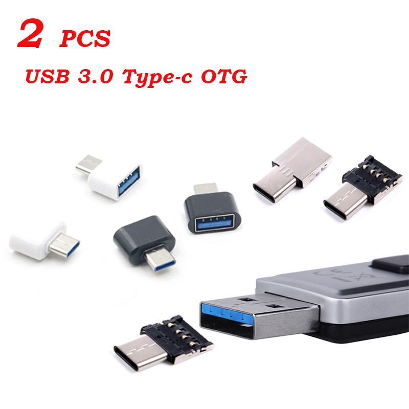 อะแดปเตอร์ Type-C Interface USB C Male to USB 2.0 Female USB OTG 2 ชิ้น