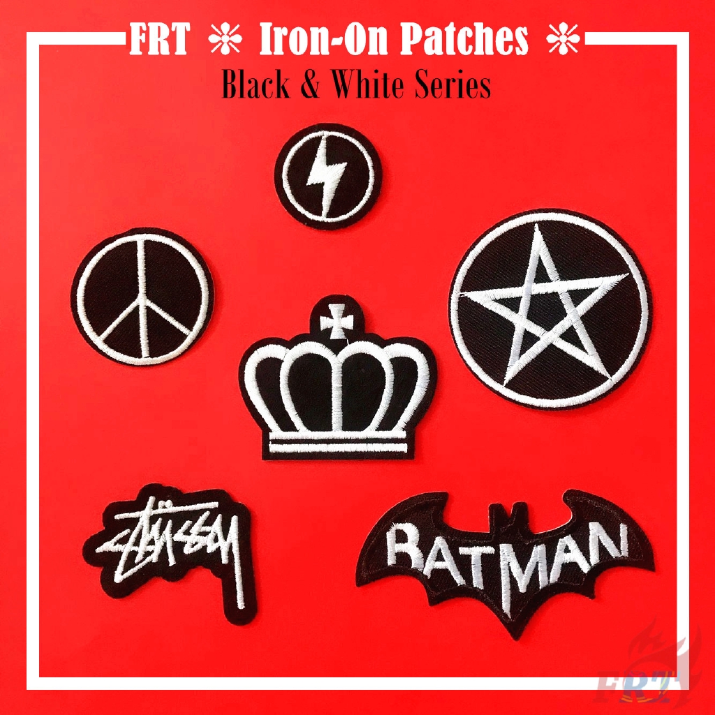 PUNK - Black & White Series Patch 1Pc Diy Sew on Iron on Badges Patches