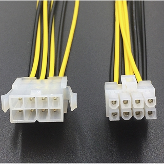 สายเคเบิลต่อขยายพาวเวอร์ซัพพลาย 8 pin ATX 12V CPU EPS P4 8pin 20 ซม. 18AWG สําหรับเครื่อง Bitcoin