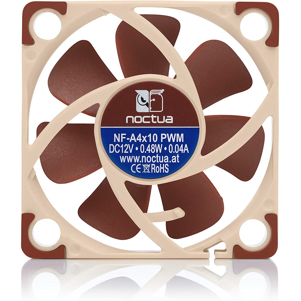 Noctua NF-A4x20, NF-A4x10 ,5000 RPM Premium Quiet Fan, 4-Pin (40x20mm, Brown) (40x10mm, Brown) PWM #พัดลมเล็ก 40mm
