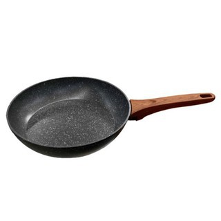 กระทะด้ามนอนสติ๊กเคลือบลายหินอ่อนทรงตื้น 24 ซม. KASSA HOME รุ่น DT-0025ไม่มีสารอันตราย กระทะหินอ่อน 