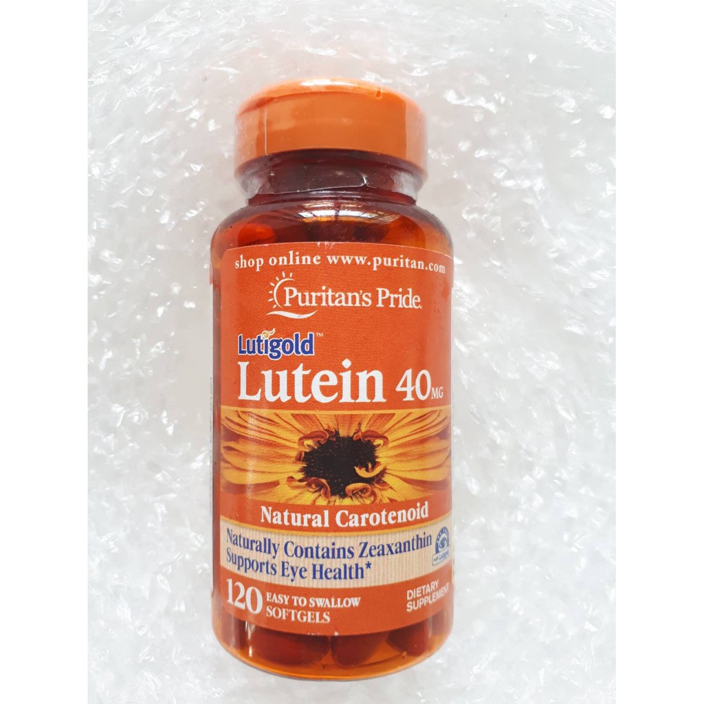 Puritan Lutigold Lutein 40 mg with Zeaxanthin 120 softgels ถนอมดวงตา ...