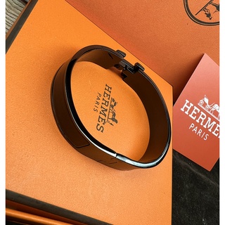 กําไลข้อมือเคลือบ PHW Hermes PM H Clic Clac สีดํา 2022