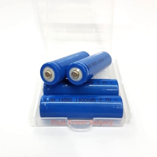 ถ่านชาร์จ AA 3.7V (14500) 1200mAh 4 ก้อนพร้อมกล่องใส่ถ่าน