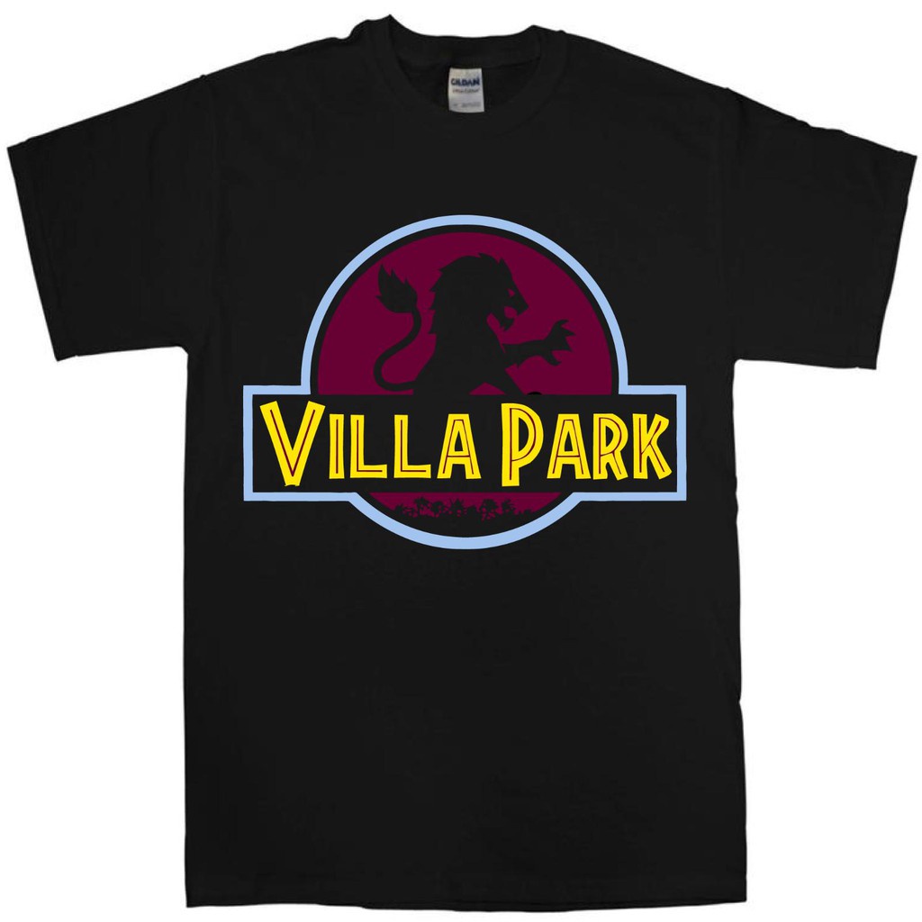 2022 เสื้อยืดลายทีมฟุตบอล Villa Park Jurassic Park Parody Aston เสื้อยืดพิมพ์ลาย ความนิยม ไดโนเสาร์ 