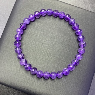 กำไลหินแท้อเมทิสต์ (Amethyst) light color 6.5mm