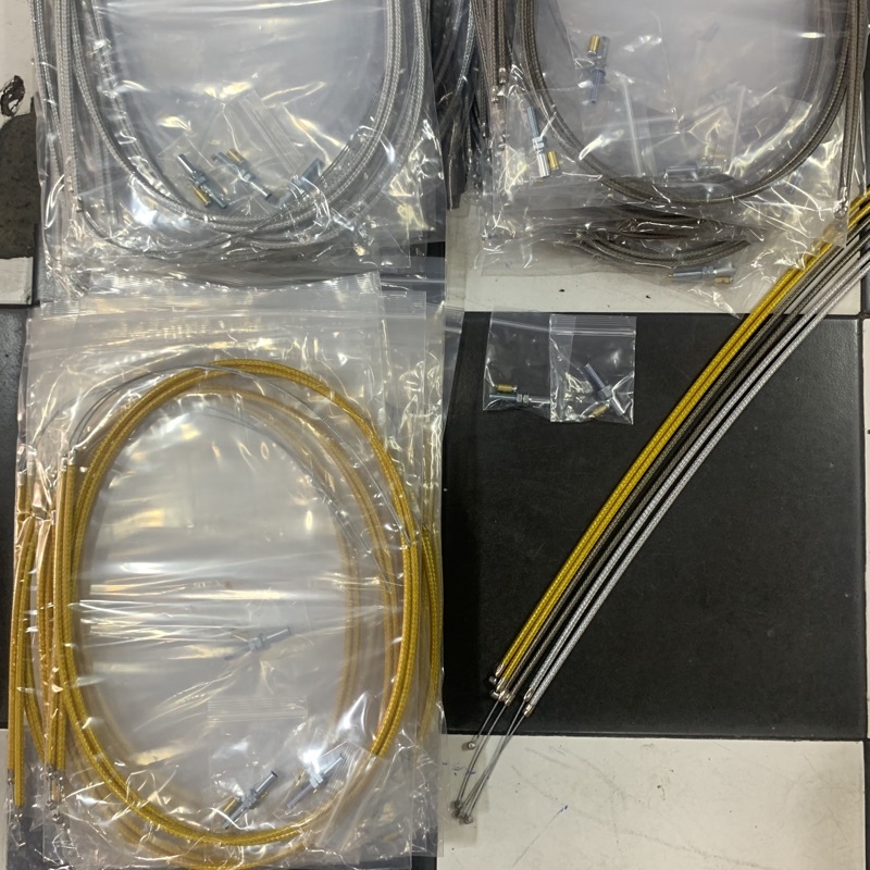 สายคันเร่งคู่ระฆังทองใช้กับประกับคันเร่งแต่ง ( WR155R,CRF250L/M/Rally,KLX250,KLX230 )
