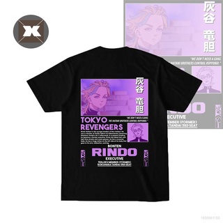 【100% cotton】เสื้อยืดแขนสั้นลําลอง ทรงหลวม พิมพ์ลาย Tokyo Revengers Rindo Haitani Bonten พลัสไซซ์ แฟชั่นสําหรับผู้ชาย แล