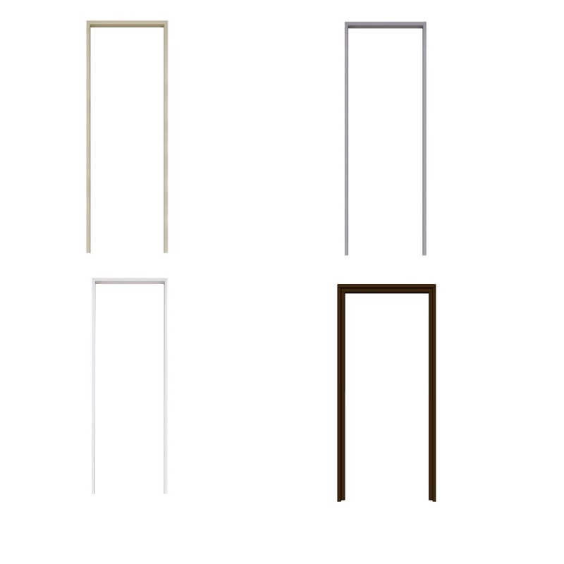 วงกบประตู PVC แบบมีบัว สีครีม/ เทา/ ขาว/ โอ๊ค Polytimber สำหรับประตูขนาด 60x180 70x180 70x200 80x200 80x180