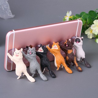 ขาตั้งโทรศัพท์ มือถือลายการ์ตูนแมว น่ารักสำหรับมือถือ Cat Sucker Design Phone Holder