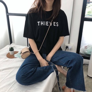 Feelgood-เสื้อยืดโอเวอร์ไซส์ปักลายน่ารักๆ THIEVES-FG0005