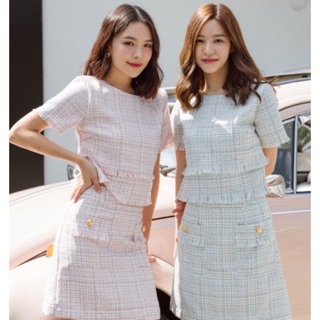 Piladaa* Chloe Chanel set ชุดเซทเสื้อ-กระโปรง