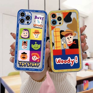 เคส Compatible For IPhone 11 12 13 PRO MAX 6 7 6S 8 Plus X XR XS MAX 11 12 13 mini Se 2020 6SPlus 7Plus 6Plus 8Plus XSMAX Toy Story แบบใส พิมพ์ลาย ยอดนิยม เคสโทรศัพท์มือถือนิ่ม