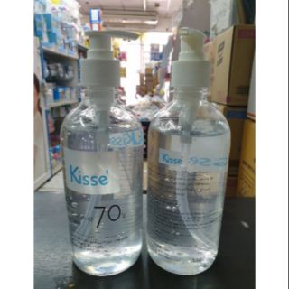 เจลล้างมือ Kisse  แอลกอฮอล์ 70% ขนาด 500 ml ขวดสีขาว