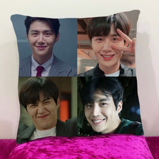 หมอนอิงสั่งทำ ใส่ได้4รูป หมอนอิงขนนุ่ม หมอนอิงโซฟา หมอนอิงในรถ หมอนอิง Cushions คิมซอนโฮ Kim Seon ho ซีรีส์ Start-up