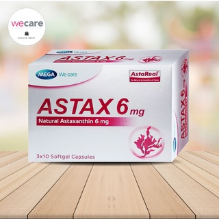 Mega wecare Astax 6mg 30 แคปซูล  เมก้า วีแคร์ แอสแทกซ์