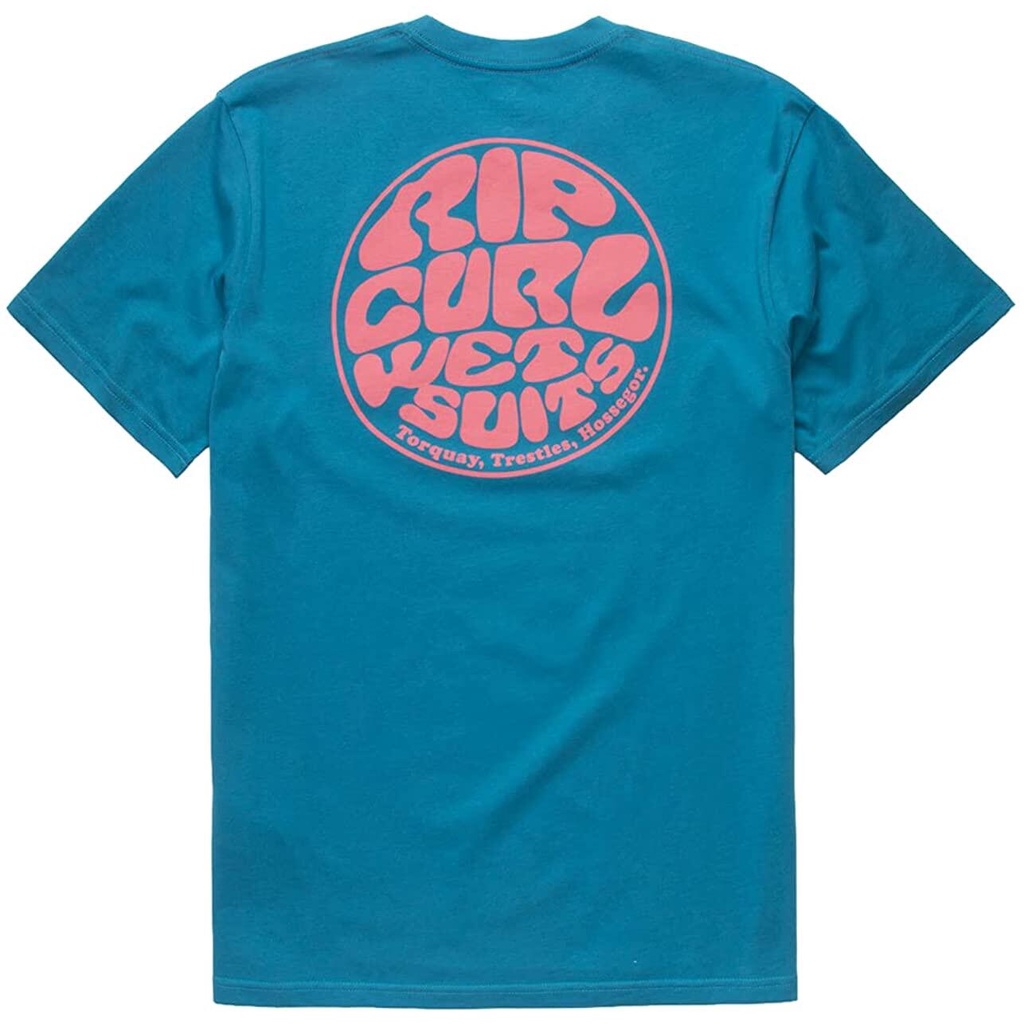เสื้อยืดแขนสั้นลําลอง ผ้าฝ้าย 100% พิมพ์ลาย Rip Curl Ocean สไตล์สปอร์ต แฟชั่นสําหรับผู้ชาย