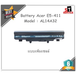 แบตเตอรี่ AL14A32 ACER ASPIRE E14 E15 Acer Aspire E5-411 E5-421G E5-431 E5-471 E5-511 E5-521 เพิ่มเซลล์ แบตนูน