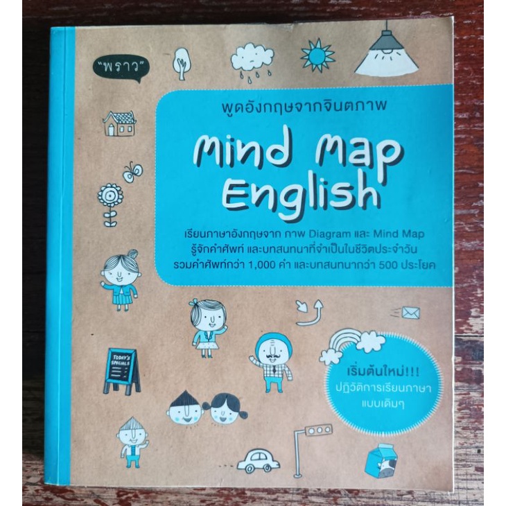 หนังสือมือสอง mind map English.พูดอังกฤษจากจินตภาพ